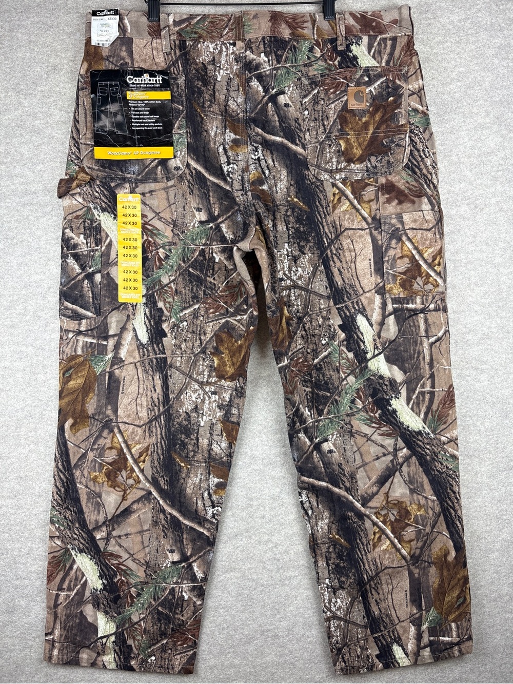 NWT Carhartt B235 CAP WorkCamo AP Dungaree Pants Realtree Camo 42x30